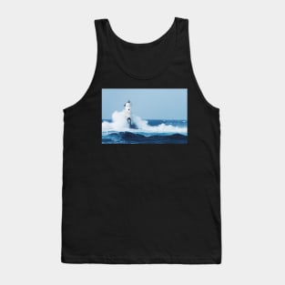 Old Lighthouse In The Storm Tank Top